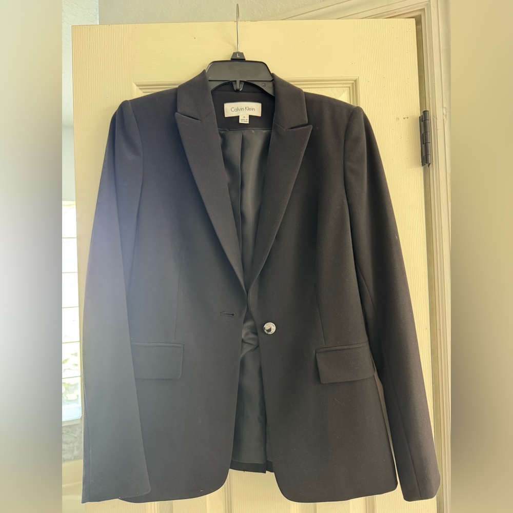 Calvin Klein women’s black suit jacket and pants